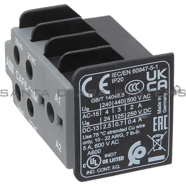 ABB CAF6-11M Auxiliary Contact Block | GJL1201330R0003 Product Image