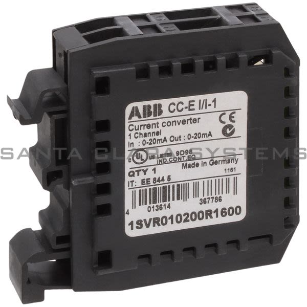 ABB CC-EI-I-1-1SVR010200R1600 CC-E 04mA20 / 04mA20-1 Inputs 0-20 or 4-20 mA output 0-20 or 4-20 mA Product Image