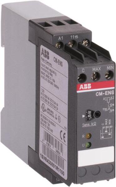 ABB CM-ENS-1SVR430851R1300 CM-ENS Liquid level relay 1c/o, sensitivity 5-100kOhm, 220-240VAC Product Image