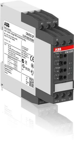 ABB CM-ESS.2S-1SVR730831R0400 CM-ESS.2S Voltage monitoring relay 2c/o, B-C=3-600VRMS, 110-130VAC Product Image