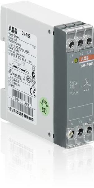 ABB CM-PBE-1SVR550881R9400 CM-PBE Phase loss monitoring relay 1n/o, L1,2,3-N=220-240VAC Product Image