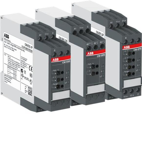 ABB CM-SFS.22S CM-SFS.22S Current monitoring relay 2c/o,B-C=0.3-15A RMS, 24-240VAC/DC Product Image
