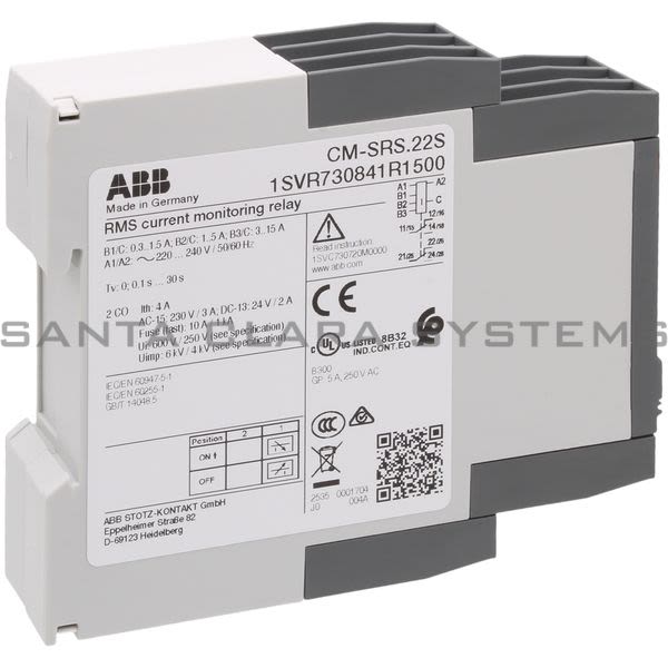 ABB CM-SRS.22S-1SVR730841R1500 Current Monitoring Relay | CM-SRS.22S Product Image