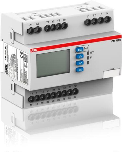 ABB CM-UFD.M31 CM-UFD.M31 Grid feeding monitoring relay 3c/o,L-L= 0-540VAC,L-N=0-312VAC Product Image