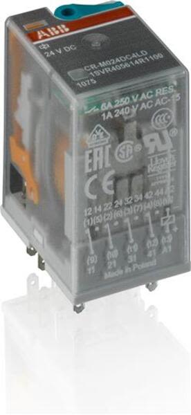 ABB CR-M120AC4L CR-M120AC4L Pluggable interface relay 4c/o, A1-A2=120VAC, 250V/6A, LED Product Image