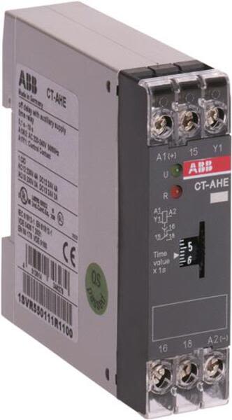 ABB CT-AHE-1SVR550118R4100 CT-AHE Time relay, OFF-delay 1c/o, 0.3-30s, 24VAC/DC Product Image