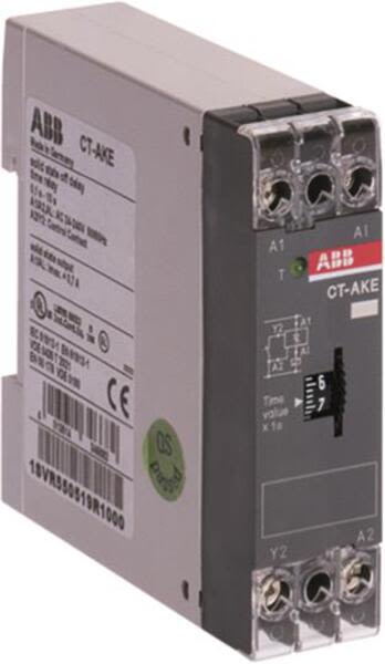 ABB CT-AKE-1SVR550519R1000 CT-AKE Time relay, OFF-delay solid-state, 1n/o, 0.1-10s, 24-240VAC Product Image