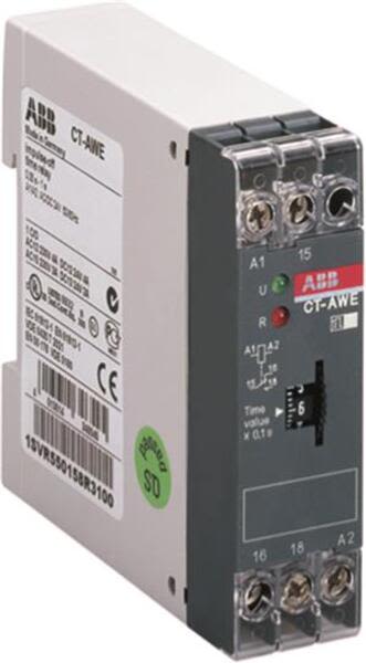 ABB CT-AWE-1SVR550158R3100 CT-AWE Time relay, impulse-OFF 1c/o, 0.05-1s, 24VAC/DC, w/o aux.supply Product Image