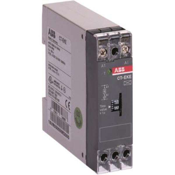 ABB CT-EKE-1SVR550509R1000 CT-EKE Time relay, ON-delay solid-state, 1n/o, 0.1-10s, 24-240VAC/DC Product Image