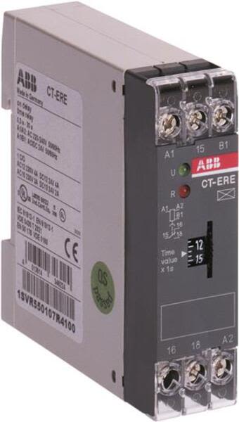 ABB CT-ERE-1SVR550100R5100 CT-ERE Time relay, ON-delay 1c/o, 0.3-30min, 110-130VAC Product Image