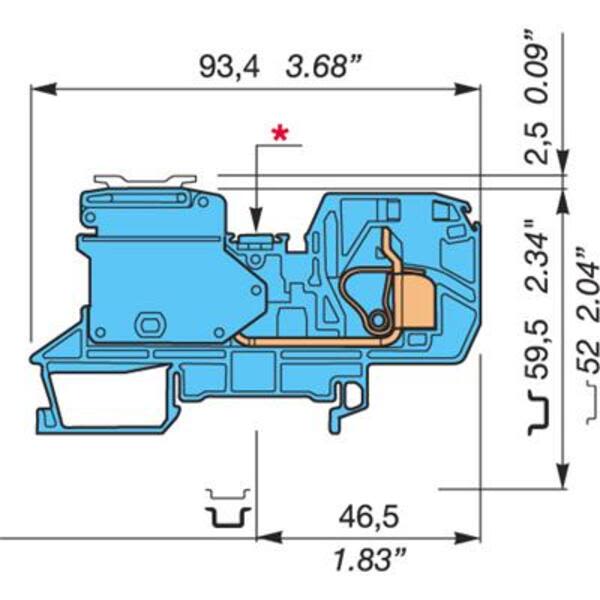 ABB D16-12.NT.L D16/12.NT.L Spring Terminal Blocks - Neutral disconnect - Blue Product Image