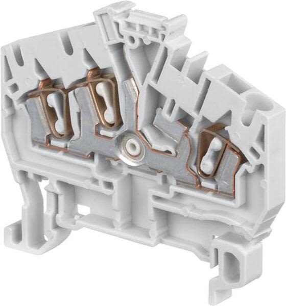 ABB D2.5-5.I.3L-1SNA399068R1700 D2.5/5.I.3L Spring Terminal Blocks - Feed-through with 3 connections - Grey Product Image