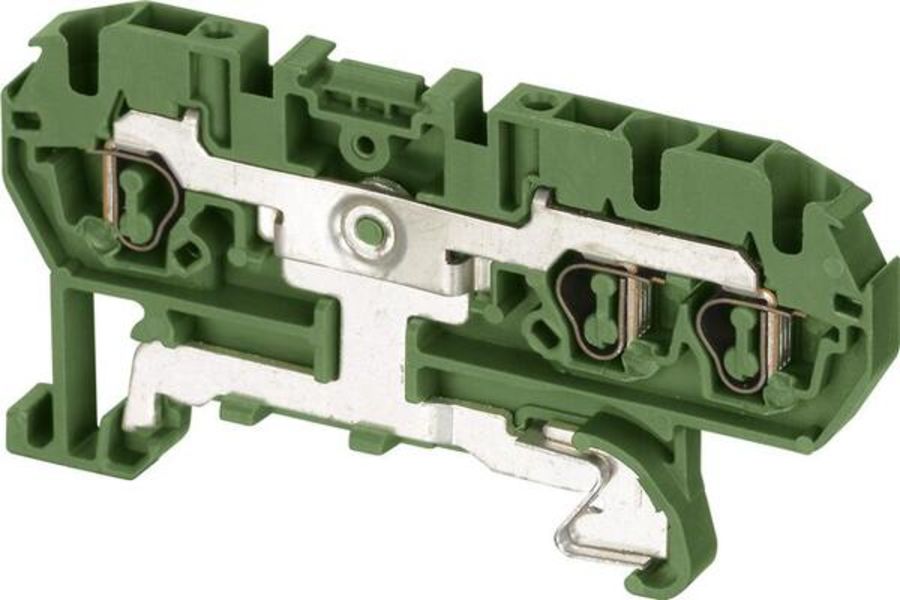 ABB D2.5-5.P.3L D2.5/5.P.3L Spring Terminal Blocks - Ground with 3 connections - Green-Yellow Product Image
