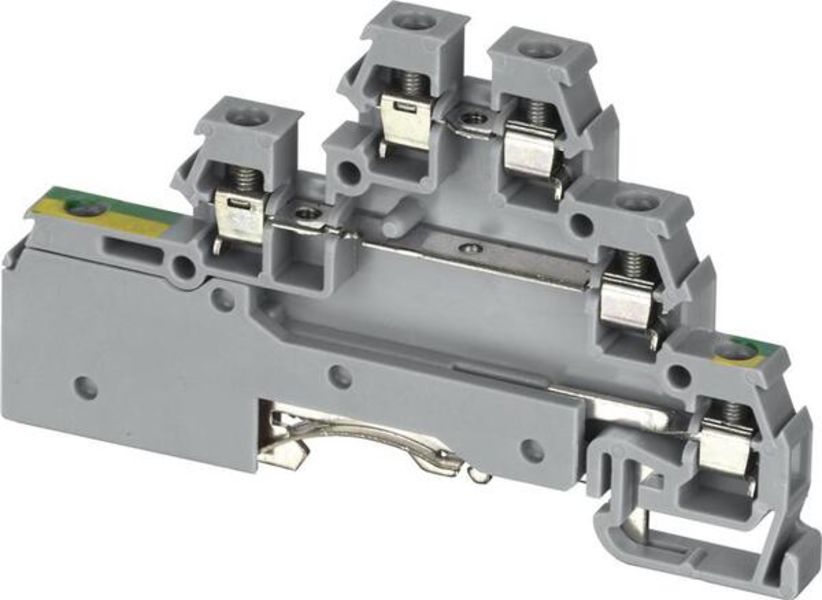 ABB D2.5-6.DPAL1 D2.5/6.DPAL1 Screw Clamp Terminal Blocks - Triple deck - Grey, Green/Yellow Product Image