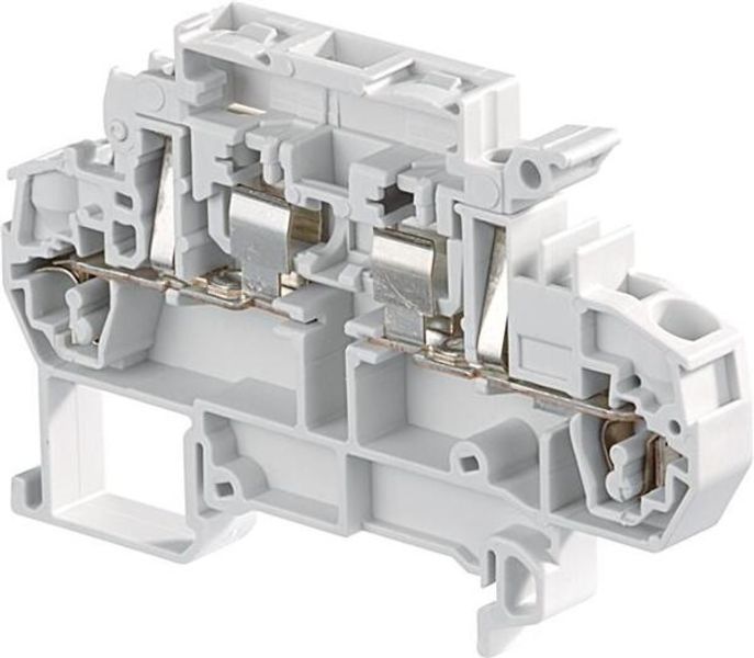 ABB D2.5-8.SFDT.2L D2.5/8.SFDT.2L Spring Terminal Blocks - For 5 x 20 and 5 x 25 fuses - with blown fuse indicator and test sockets - Grey Product Image