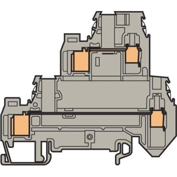 ABB D4-6.D2.ADO.1 D4/6.D2.ADO.1 IDC Terminal Blocks - Double deck ADO - screw clamp - Grey Product Image