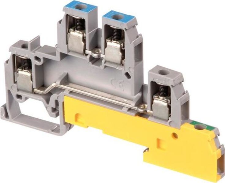 ABB D4-6.NLP D4/6.NLP Screw Clamp Terminal Blocks - Installation - Grey, Blue, Green-Yellow Product Image