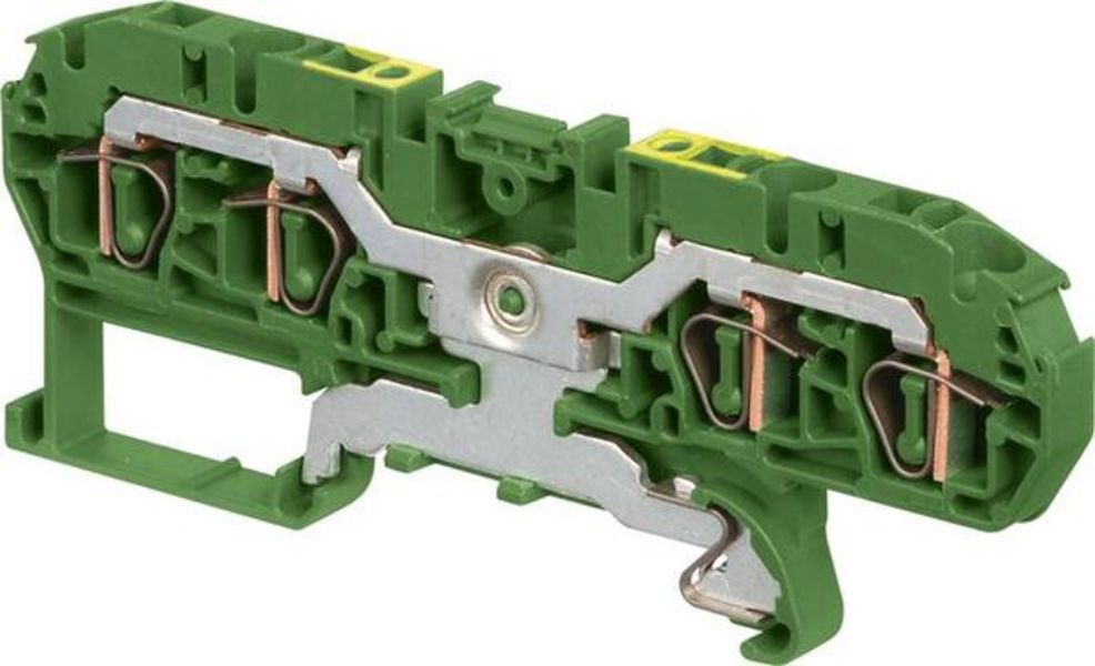 ABB D4-6.P.4L D4/6.P.4L Spring Terminal Blocks - Ground with 4 connections - Green-Yellow Product Image