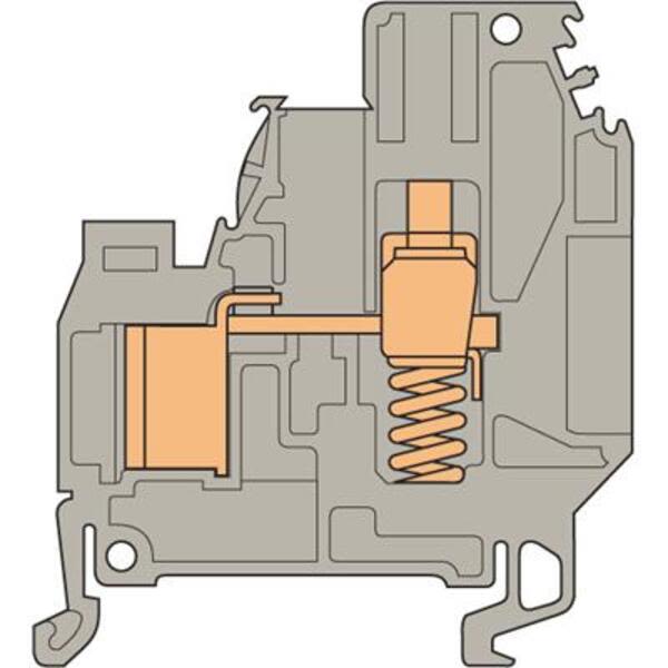 ABB D6-8.ADO.RS D6/8.ADO.RS IDC Terminal Blocks - Safety ADO - screw clamp - Grey Product Image