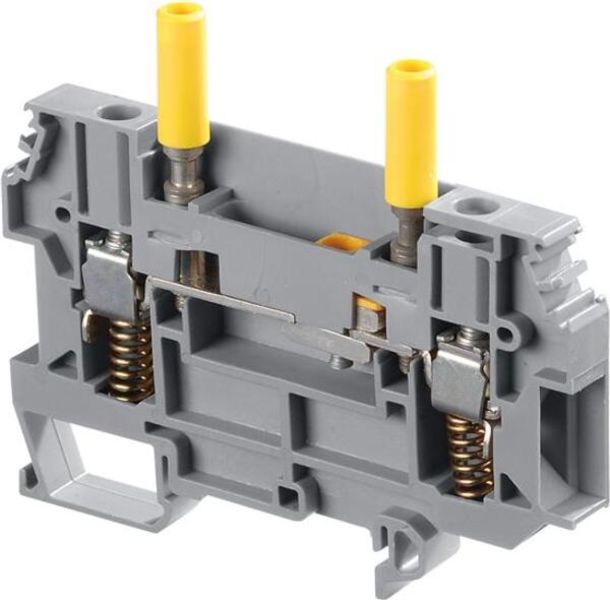 ABB D6-8.ST1.RS.IP20 D6/8.ST1.RS.IP20 Spring Loaded Screw Clamp Terminal Blocks - Test disconnect with a screwdriver sliding link - Grey Product Image