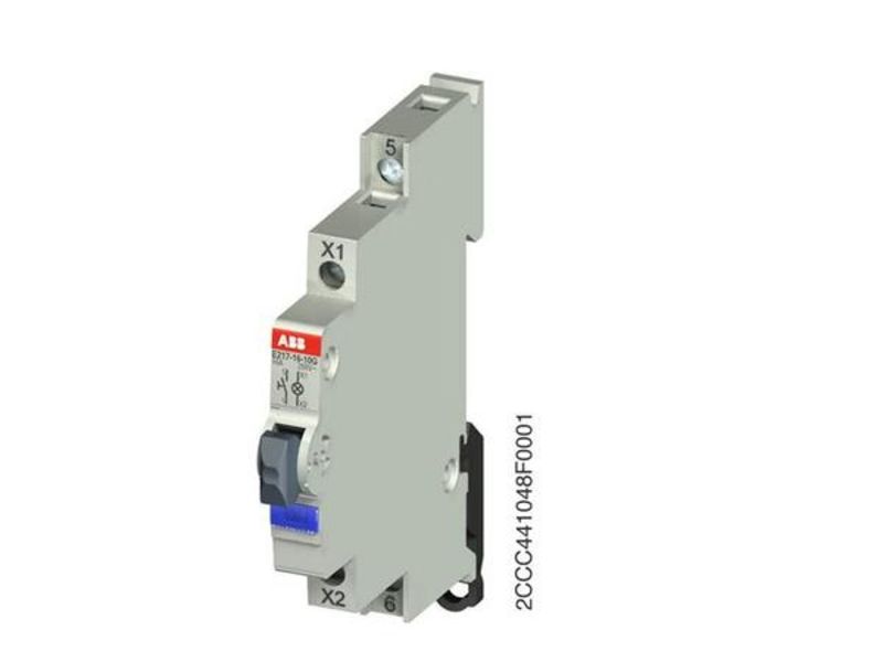 ABB E217-16-10G48 E217-17-10C48 IIIminated push button blue 16A 1NO 250VAC LED 12 … 48V AC / DC Product Image