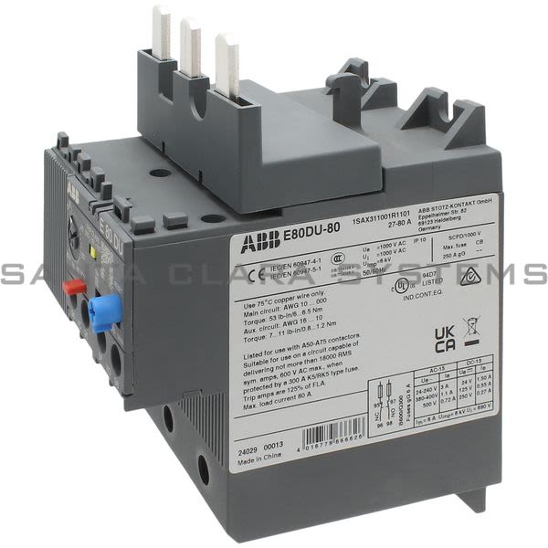 ABB E80DU-80 Overload Relay | E80DU-80 Product Image