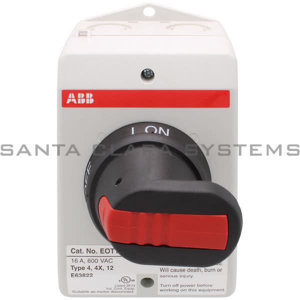ABB EOT16U3P4-P Enclosed Switch Disconnector | 1SCA022793R4030 Product Image