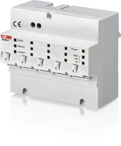 ABB ISS-S5.1 ISS/S5.1 IP Switch Slave, 5 Port, MDRC Product Image