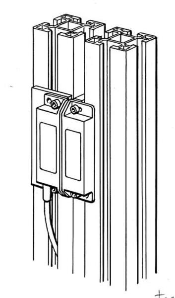 ABB JSM-D4J JSM D4J Securing fitting for Adam/Eva. Folding partitions. Product Image