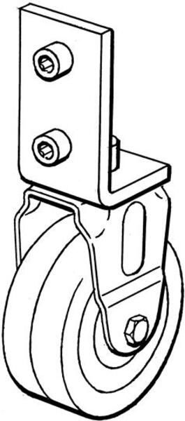 ABB JSM-D9A-K JSM D9A-K Guide roller, 75/79 with bracket Product Image