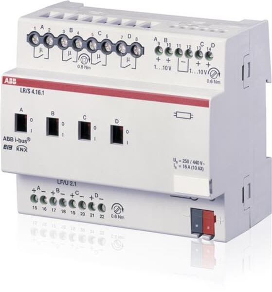 ABB LR-S4.16.1 LR/S4.16.1 Light Cont., 4f, 1-10V, MDRC Product Image