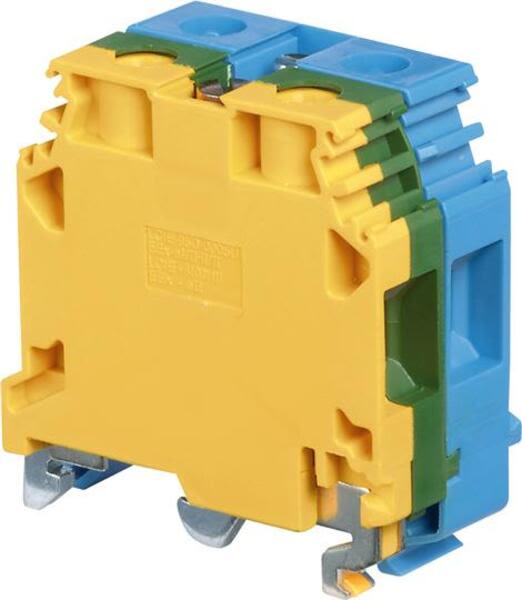 ABB M10-10.PE.N M10/10.PE.N Screw Clamp Terminal Blocks - Ground + neutral - Green-Yellow, Blue Product Image