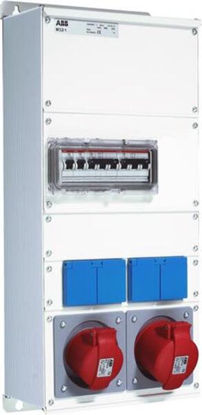 ABB M32-1 Modular Combi Metal, 32A, 1x3P+N+E 16A, 1x3P+N+E 32A, 250x574x179, 4x10/16A, IP44 Product Image