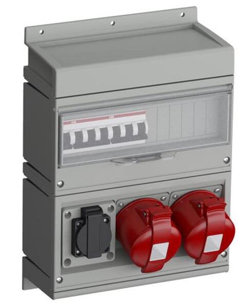ABB MP32-1-PLASTIC Modular Combi Plastic, 32A, 2x3P+N+E 32A, 250x300x160, 1x10/16A, IP44 Product Image