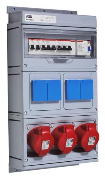 ABB MPR16-3 Modular Combi Plastic, 16A, 3x3P+N+E, 250x430x160, 4x10/16A, IP44 Product Image
