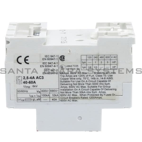 ABB MS325-4.0  Manual Motor Starter | 1SAM150000R1008 Product Image