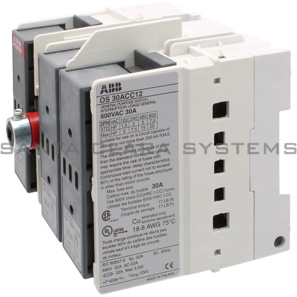 ABB OS30ACC12 Switch-Disconnect | 1SCA022548R9720 Product Image
