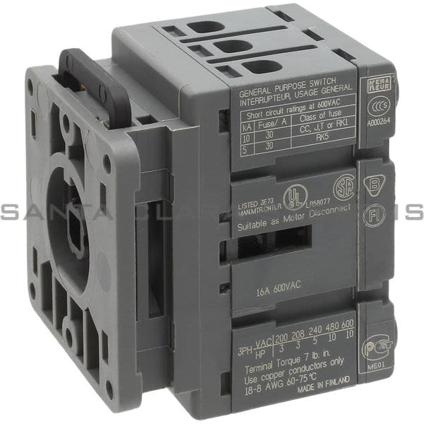 ABB OT16ET3 Disconnect Switch | 1SCA022352R6610 Product Image