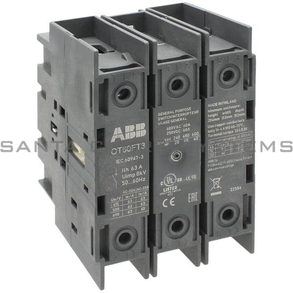 ABB OT60FT3 Switch-Disconnect | 1SCA105081R1001 Product Image