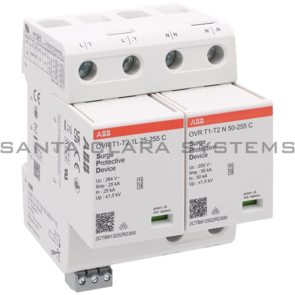 ABB OVR-T1-T2-1N-50-255-P-TS OVR T1-T2 1L 25-255 P TS Product Image