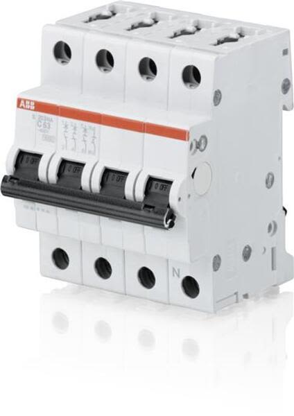 ABB S203-C63NA Miniature Circuit Breaker - S200 - 4P - C - 63 A Product Image