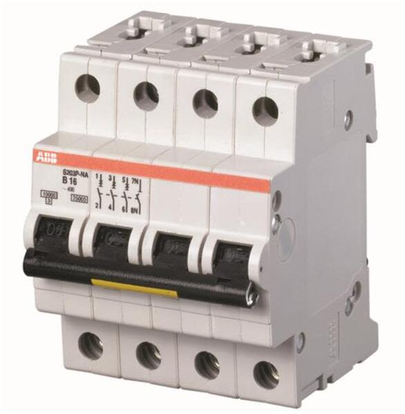 ABB S203P-B20NA Miniature Circuit Breaker - S200P - 4P - B - 20 A Product Image