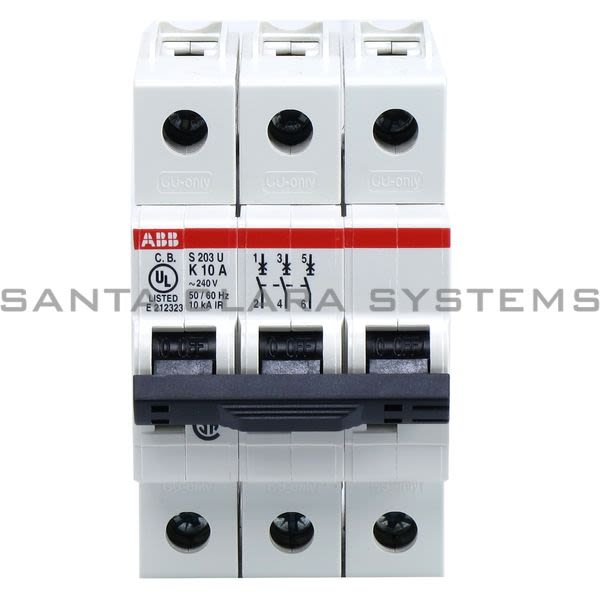 ABB S203U-K10 Circuit Breaker | 2CDS273417R0427 Product Image