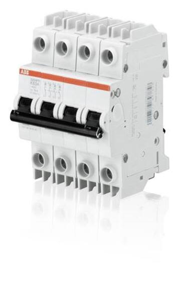 ABB S204PR-K1 Miniature Circuit Breaker - S200PR - 4P - K - 1 A Product Image