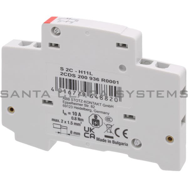 ABB S2C-H11L Auxiliary Contact | 2CDS200936R0001 Product Image