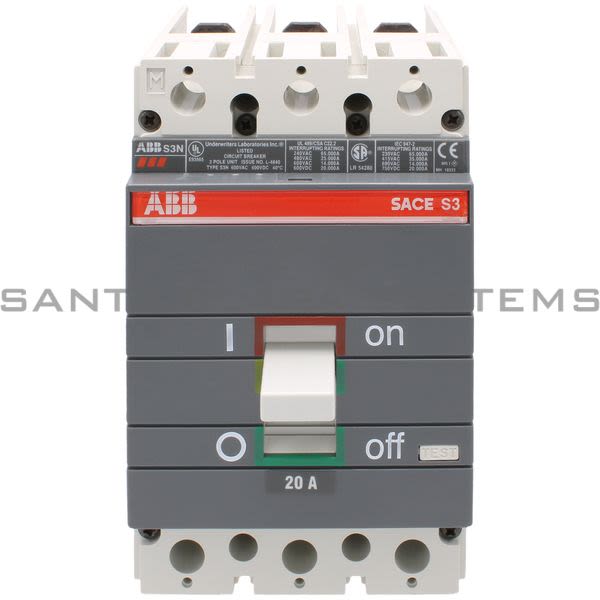 ABB S3N020TW Circuit Breaker | 1SDA037330R1 Product Image