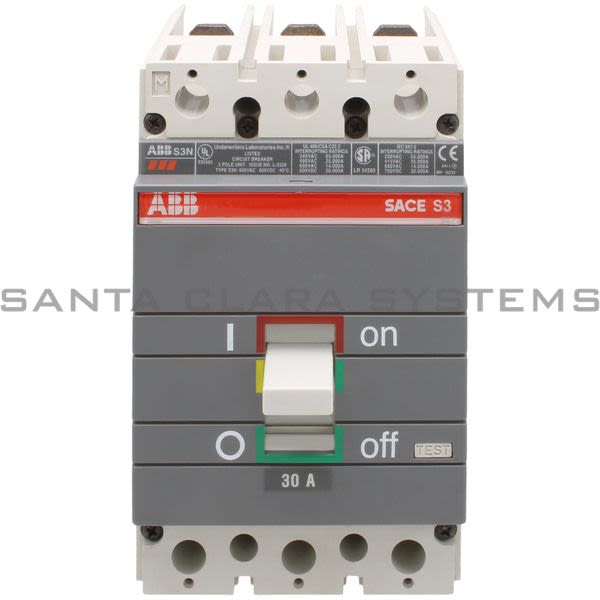 ABB S3N030TW Circuit Breaker | 1SDA037332R1 Product Image