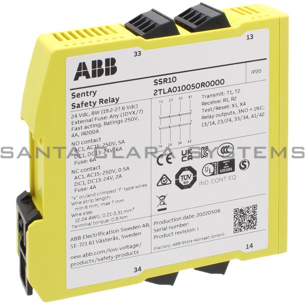 ABB SENTRY-SSR10 Safety Relay | 2TLA010050R0000 Product Image