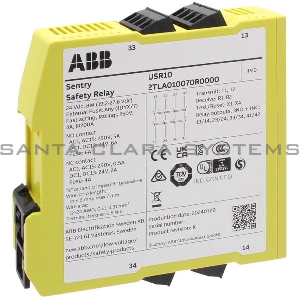 ABB SENTRY-USR10 Safety Relay | 2TLA010070R0000 Product Image