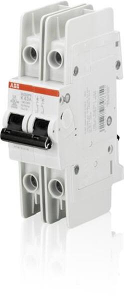 ABB SU202PR-K2 Miniature Circuit Breaker - SU200PR - 2P - K - 2 A Product Image
